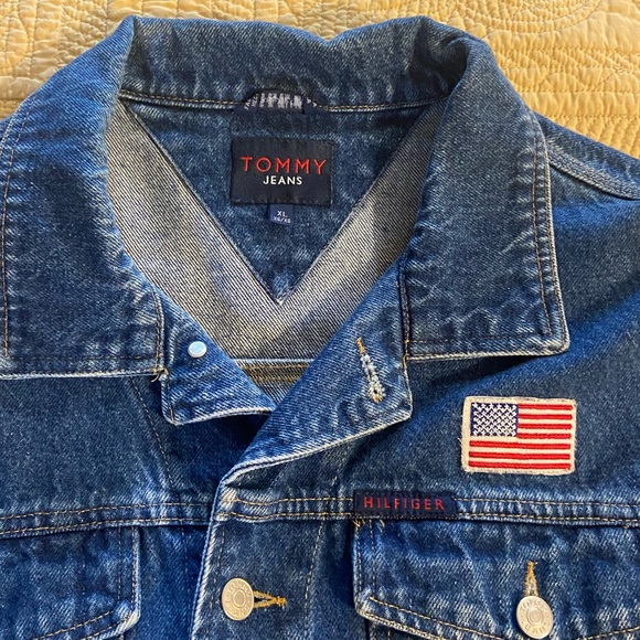 Tommy Jeans VTG Y2K VSCO Unisex Denim Jean Jacket XL #162503 Trucker - Picture 2 of 13